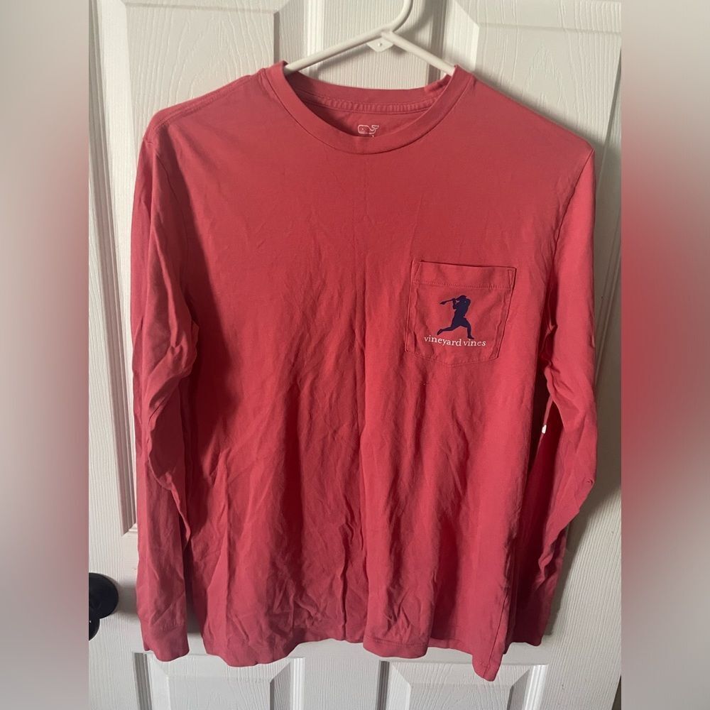 Men’s Vineyard Vines Long Sleeve Lacrosse Pocket Tee Shirt Size XS
